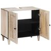 vidaXL Ντουλάπι Μπάνιου Λευκό 62 x 33 x 58 εκ. Στερεό Ξύλο Μάνγκο