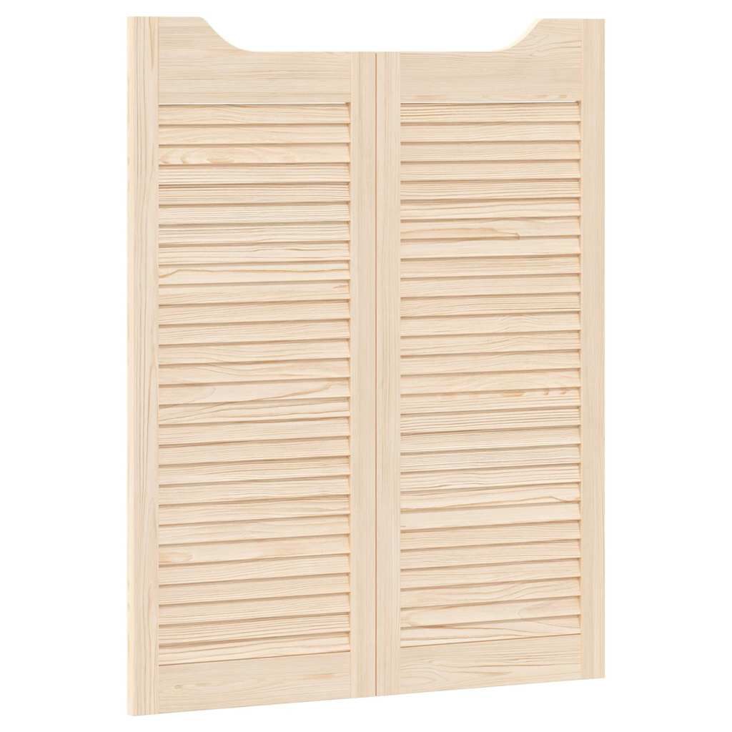 vidaXL Swing Doors Louvred Design 1-Pair 100x80 cm μασίφ ξύλο πεύκο