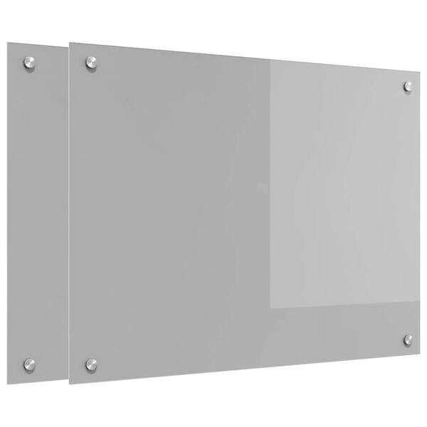 vidaXL Πίσω Πάνελ Κουζίνας 2 pcs Ανοιχτό γκρι 80 x 60 cm