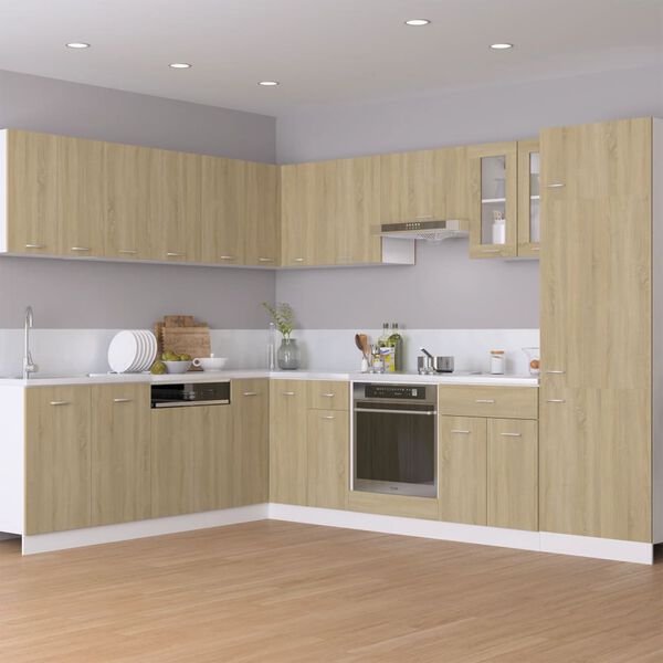 vidaXL Ντουλάπι Κρεμαστό με Τζάμι Lyon Sonoma Δρυς 60x31x60εκ.