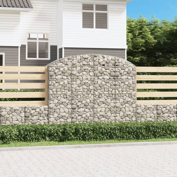vidaXL Συρματοκιβώτιο Τοξωτό 200x50x160/180εκ. από Γαλβανισμένο Χάλυβα