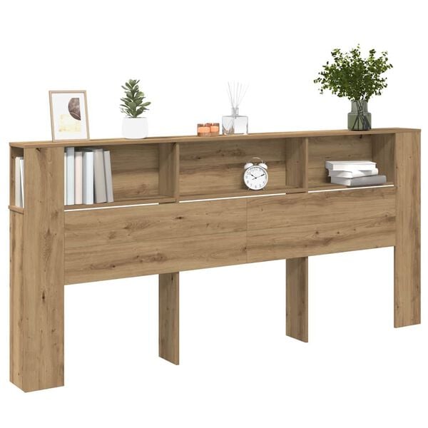 vidaXL &Kappa;&rho;&epsilon;&beta;ά&tau;&iota; &mu;&epsilon; &Kappa;&epsilon;&phi;&alpha;&lambda;ά&rho;&iota; &mu;&epsilon; &rho;ά&phi;&iota; Artisan Oak 220 x 18,5 x 102,5 &epsilon;&kappa;.