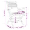vidaXL Καρέκλες Κήπου Πτυσσόμενες 6 τεμ. 55x62x90 εκ. Μασίφ Ξύλο Teak