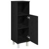 vidaXL Ντουλάπι Μπάνιου Μαύρη Οξυά 30 x 30 x 95 cm Επεξεργασμένο ξύλο