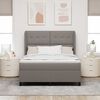 vidaXL &Kappa;&rho;&epsilon;&beta;ά&tau;&iota; &mu;&epsilon; &epsilon;&lambda;&alpha;&tau;ή&rho;&iota;&alpha; &mu;&epsilon; &sigma;&tau;&rho;ώ&mu;&alpha; Taupe 160 x 200 cm ύ&phi;&alpha;&sigma;&mu;&alpha;