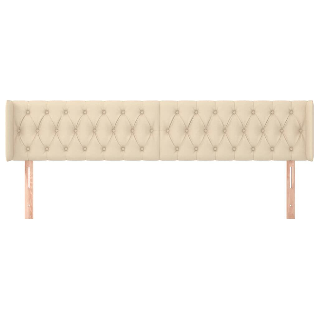 vidaXL Κεφαλάρι με Πτερύγια Κρεμ 183x16x78/88 εκ. Υφασμάτινο