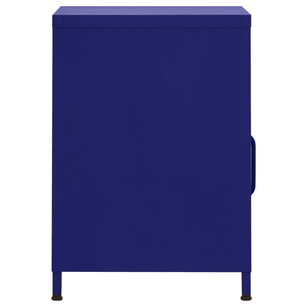vidaXL Κομοδίνα 2 τεμ. Ναυτικό Μπλε 35 x 35 x 51 εκ. Ατσάλινα