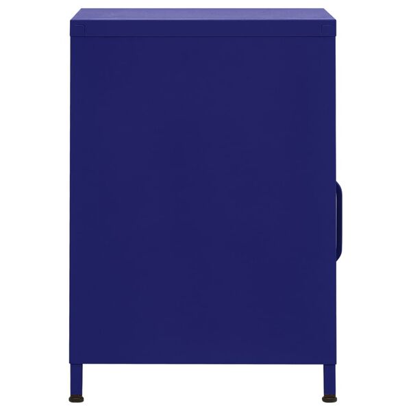vidaXL Κομοδίνα 2 τεμ. Ναυτικό Μπλε 35 x 35 x 51 εκ. Ατσάλινα