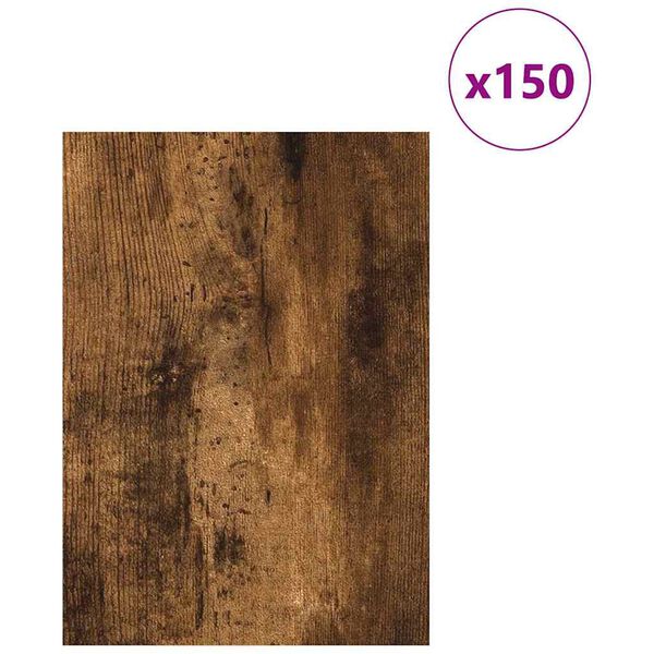 vidaXL Διακοσμητικά Πάνελ 150 pcs Καπνιστή δρυς 15 x 21 x 0.3 εκ