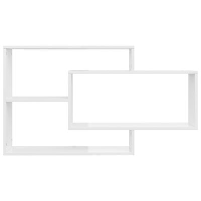 vidaXL Ραφιέρα Τοίχου Γυαλιστερό Λευκό 104 x 20 x 58,5 εκ. Μοριοσανίδα