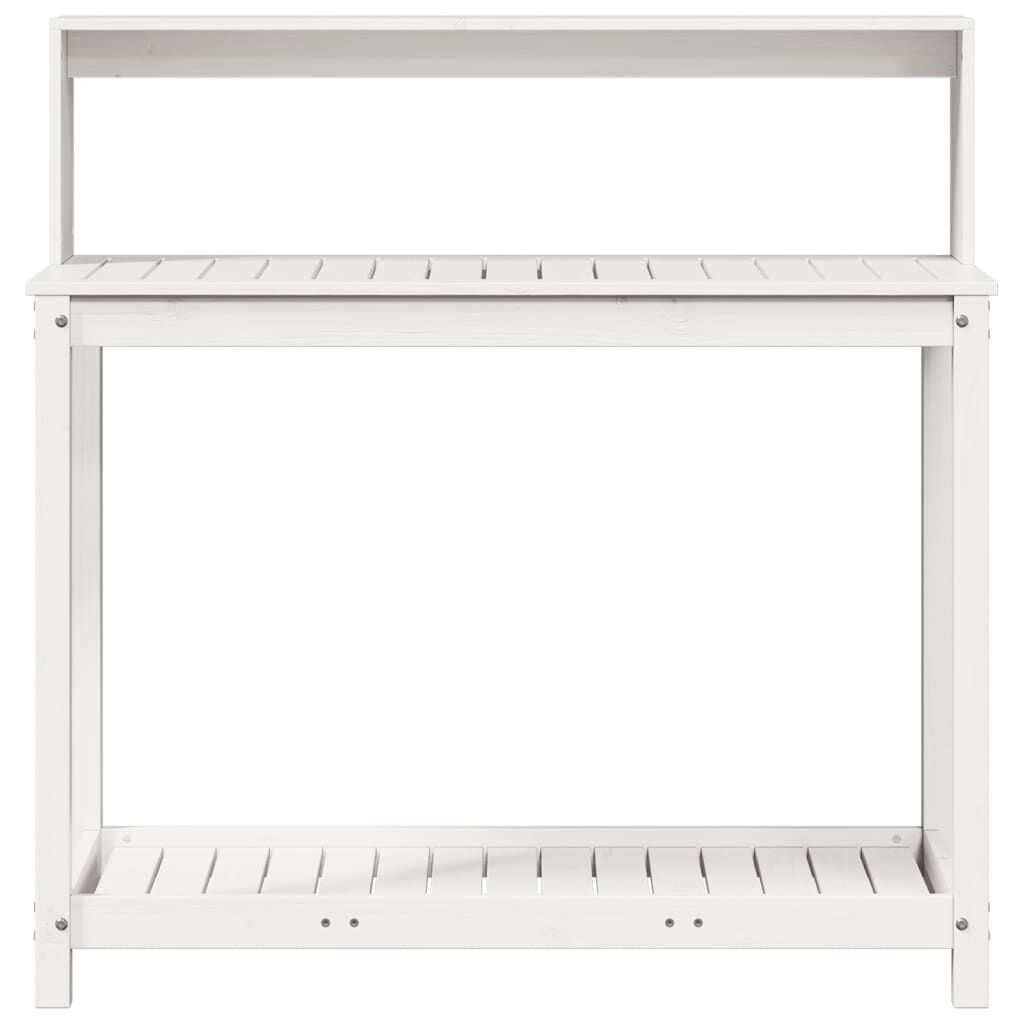 vidaXL Τραπέζι Κηπουρικής με Ράφια 108x50x109,5 εκ. Μασίφ Ξύλο Πεύκου
