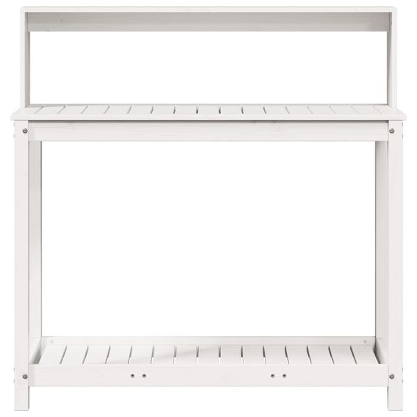 vidaXL Τραπέζι Κηπουρικής με Ράφια 108x50x109,5 εκ. Μασίφ Ξύλο Πεύκου