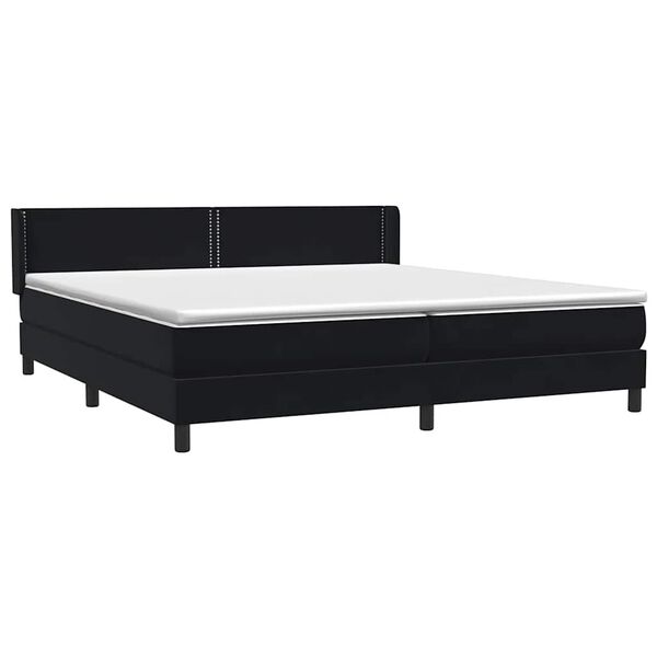vidaXL &Kappa;&rho;&epsilon;&beta;ά&tau;&iota; Boxspring &mu;&epsilon; &Sigma;&tau;&rho;ώ&mu;&alpha; &Mu;&alpha;ύ&rho;&omicron; 180x210 &epsilon;&kappa;. &Beta;&epsilon;&lambda;&omicron;ύ&delta;&iota;&nu;&omicron;