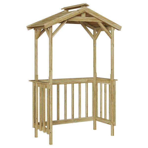 vidaXL BBQ Σκεπή 133.5x63x200 εκ. Επεξεργασμένο Ξύλο Πεύκου