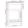 vidaXL Ζαρντινιέρα με Ράφι Γκρι 54x34,5x81 εκ. Μασίφ Ξύλο Πεύκου