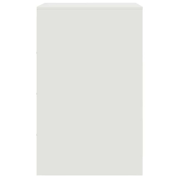 vidaXL Κομοδίνο Λευκό 34,5x39x62 εκ. από Χάλυβα