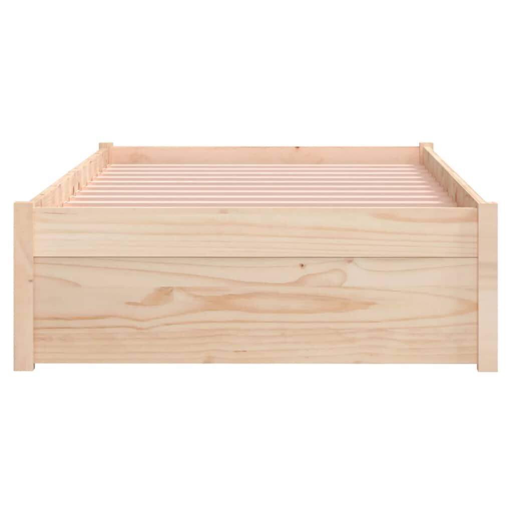 vidaXL Πλαίσιο Κρεβατιού 75 x 190 εκ. από Μασίφ Ξύλο Small Single