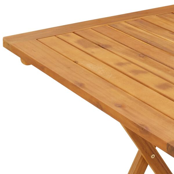 vidaXL Τραπέζι Κήπου Πτυσσόμενο 70 x 70 x 75 εκ. Μασίφ Ξύλο Ακακίας