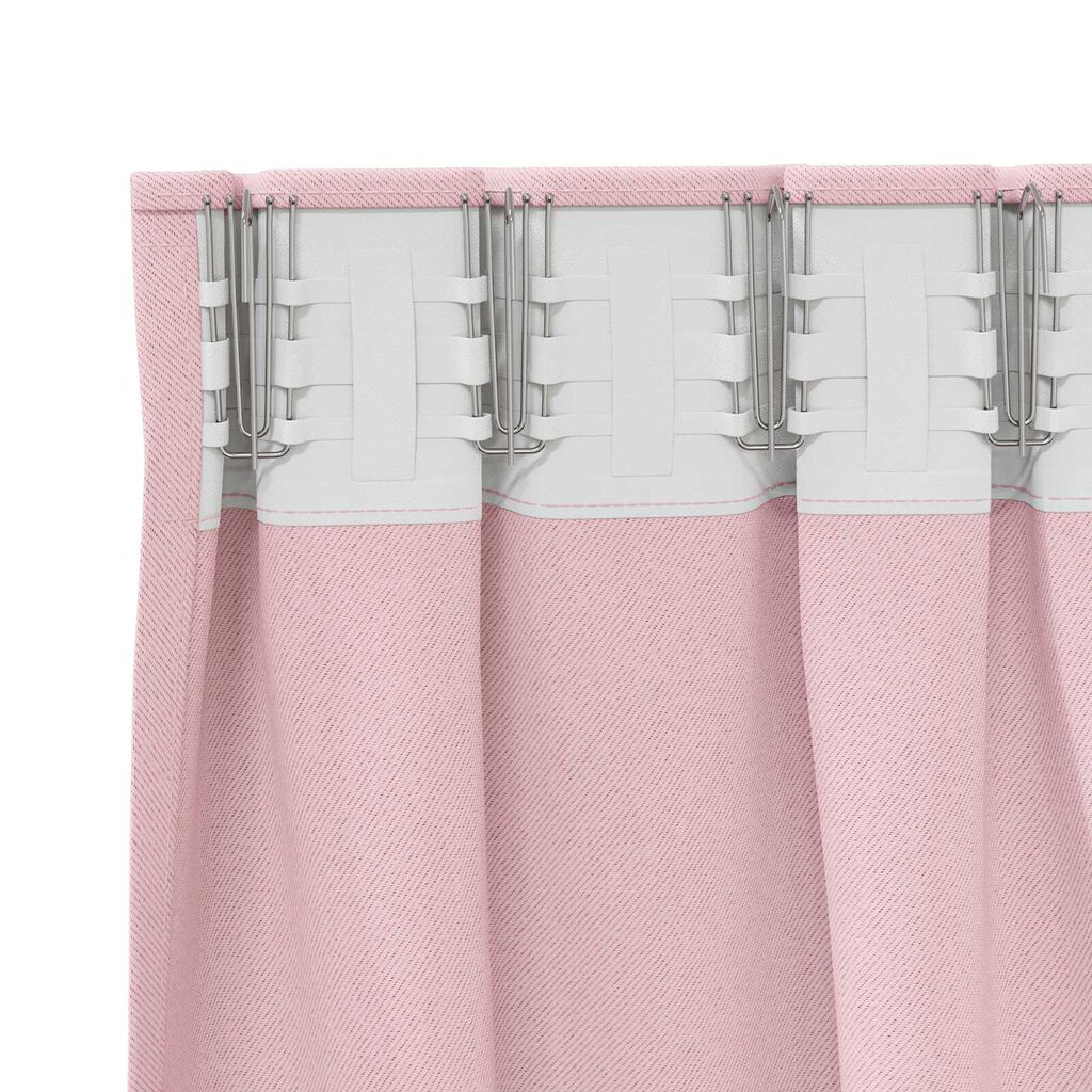 vidaXL Κουρτίνες 2 pcs Μωρουδίστικο Ροζ 245 x 140 εκ. Πολυεστέρας