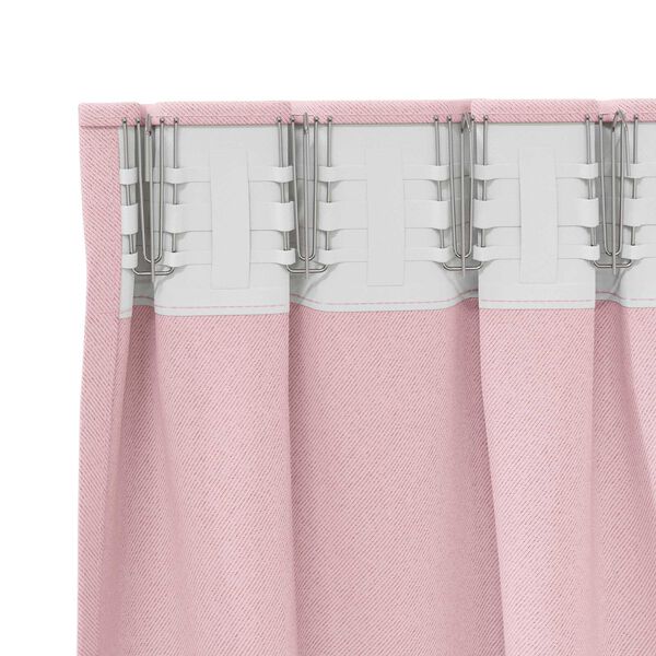 vidaXL Κουρτίνες 2 pcs Μωρουδίστικο Ροζ 245 x 140 εκ. Πολυεστέρας