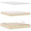 vidaXL Κρεβάτι με αποθηκευτικό χώρο και στρώμα Κρεμ 180 x 200 cm