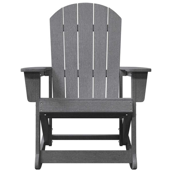 vidaXL Καρέκλα Rocking Adirondack Ανοιχτό γκρι 73.5x92x90 εκ. HDPE