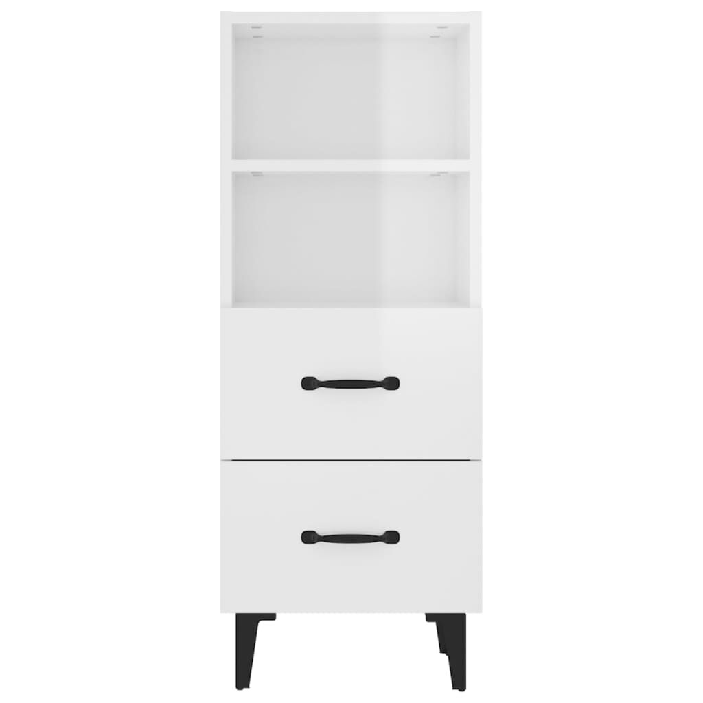 vidaXL Ντουλάπι Γυαλιστερό Λευκό 34,5x34x90 εκ. Επεξεργασμένο Ξύλο