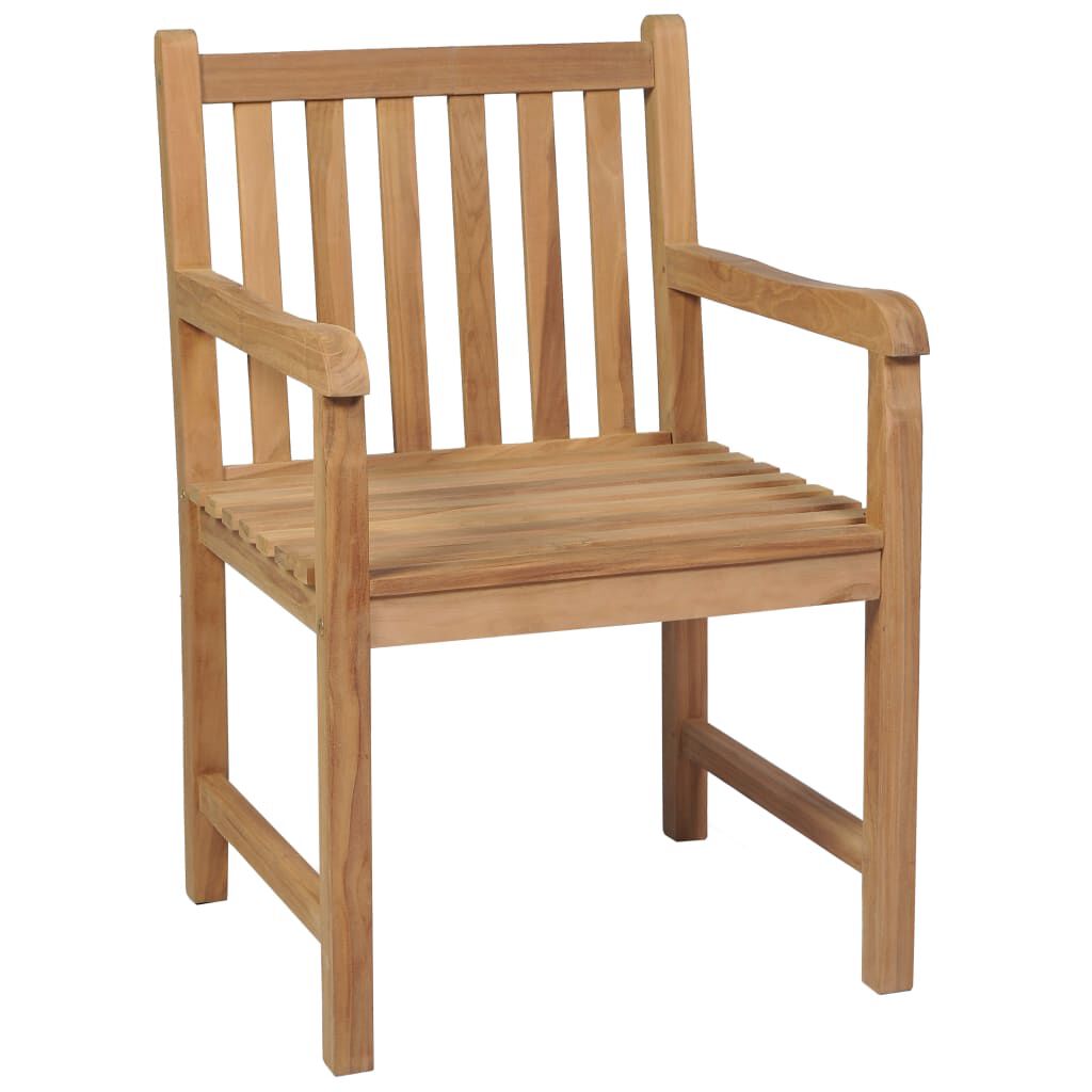vidaXL Καρέκλες Κήπου 6 τεμ. από Μασίφ Ξύλο Teak με Taupe Μαξιλάρια