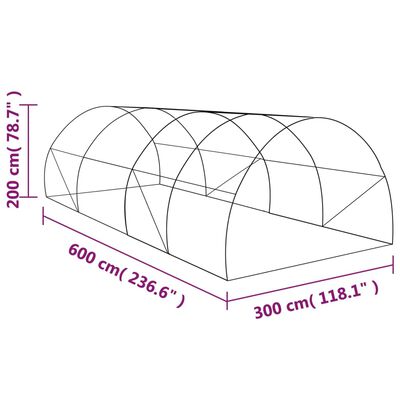 vidaXL Θερμοκήπιο 18 μ² 600 x 300 x 200 εκ.