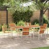 vidaXL Σέτ φαγητού για κήπο 7 pcs Σταθερό Ξύλο Ακακίας
