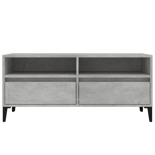 vidaXL Έπιπλο Τηλεόρασης Γκρι Σκυρ. 100 x 34,5 x 44,5 εκ. Επεξ. Ξύλο