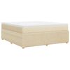 vidaXL Κρεβάτι Boxspring με Στρώμα Κρεμ 180x200 εκ. Υφασμάτινο
