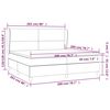 vidaXL Κρεβάτι Boxspring με Στρώμα Γκρι 200x200 εκ. Συνθετικό Δέρμα