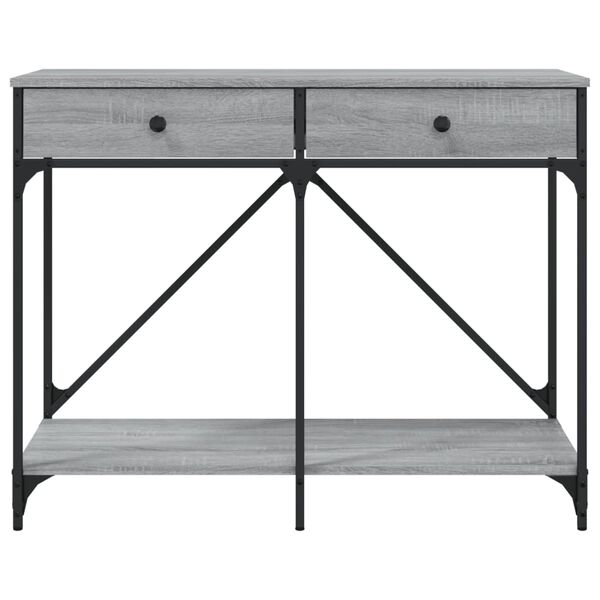 vidaXL Τραπέζι Κονσόλα Γκρι Sonoma 100x39x78,5 εκ. Επεξεργασμένο Ξύλο