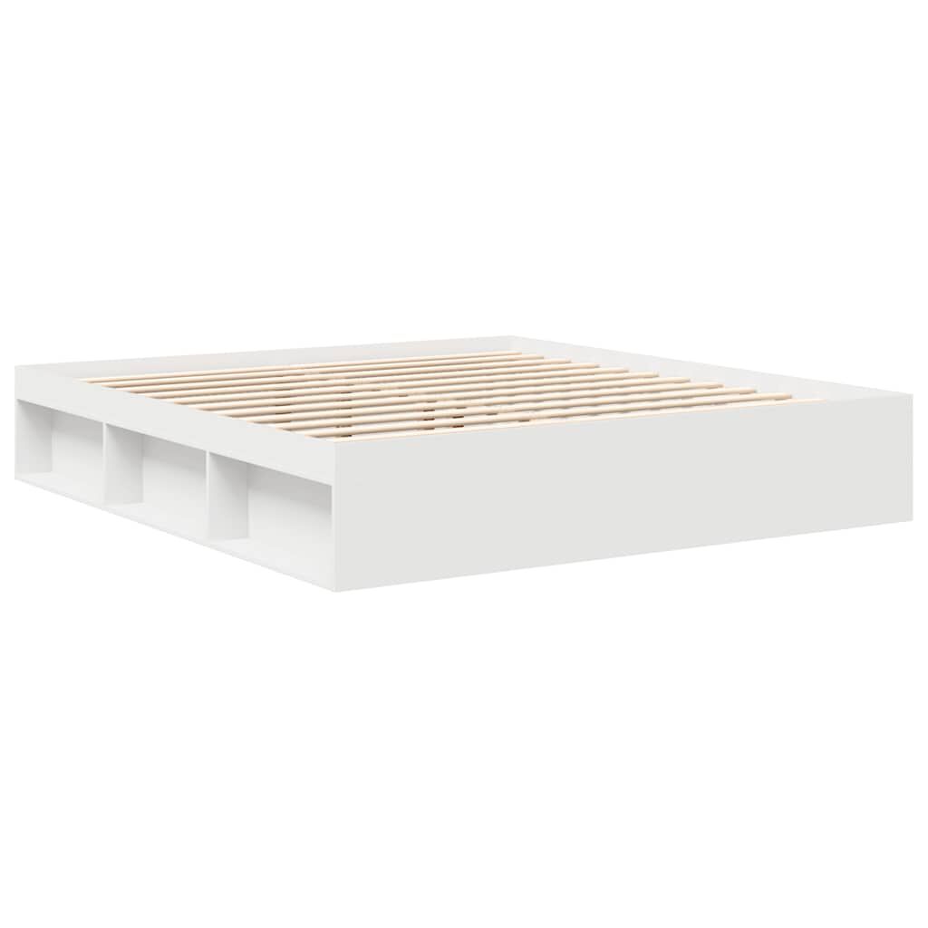 vidaXL Πλαίσιο Κρεβατιού Λευκό 180 x 200 εκ. Super King