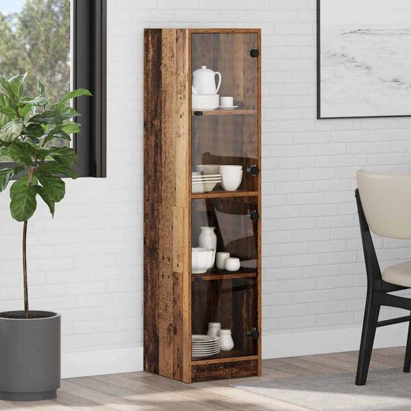 vidaXL Highboard &Pi;&alpha;&lambda;&iota;ό &Xi;ύ&lambda;&omicron; 35 x 37 x 142 &epsilon;&kappa; &Epsilon;&pi;&epsilon;&xi;&epsilon;&rho;&gamma;&alpha;&sigma;&mu;έ&nu;&omicron; &xi;ύ&lambda;&omicron;