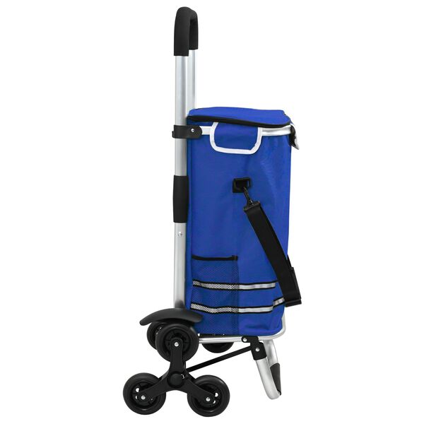 vidaXL Καρότσι Αγορών Μπλε 47 x 39 x 100.5 εκ. Ύφασμα Oxford