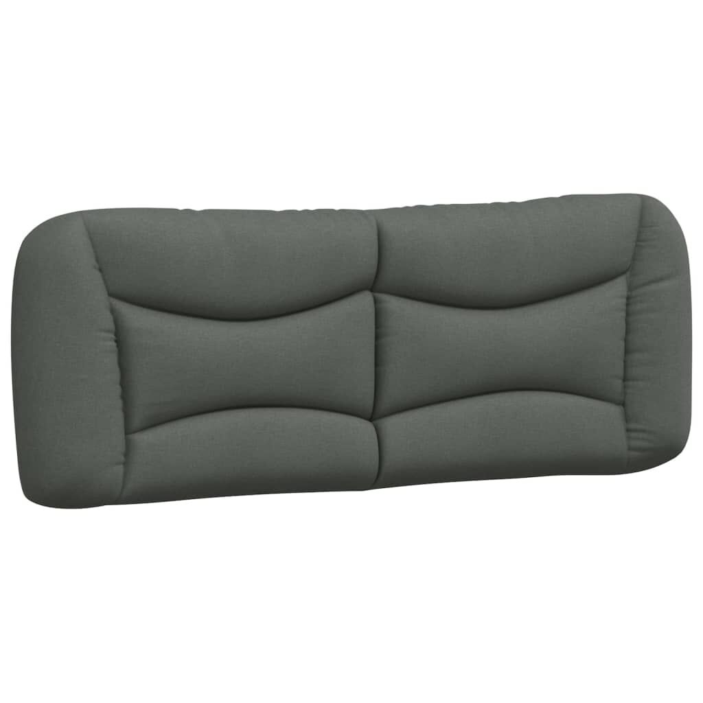 vidaXL Κρεβάτι με Στρώμα Σκούρο Γκρι 120x200 εκ. Υφασμάτινο
