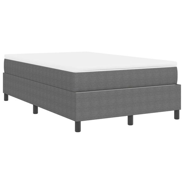 vidaXL Κρεβάτι Box Spring με Στρώμα σε Ανοιχτό Γκρι - 120 x 200 εκ βελουτέ ύφασμα