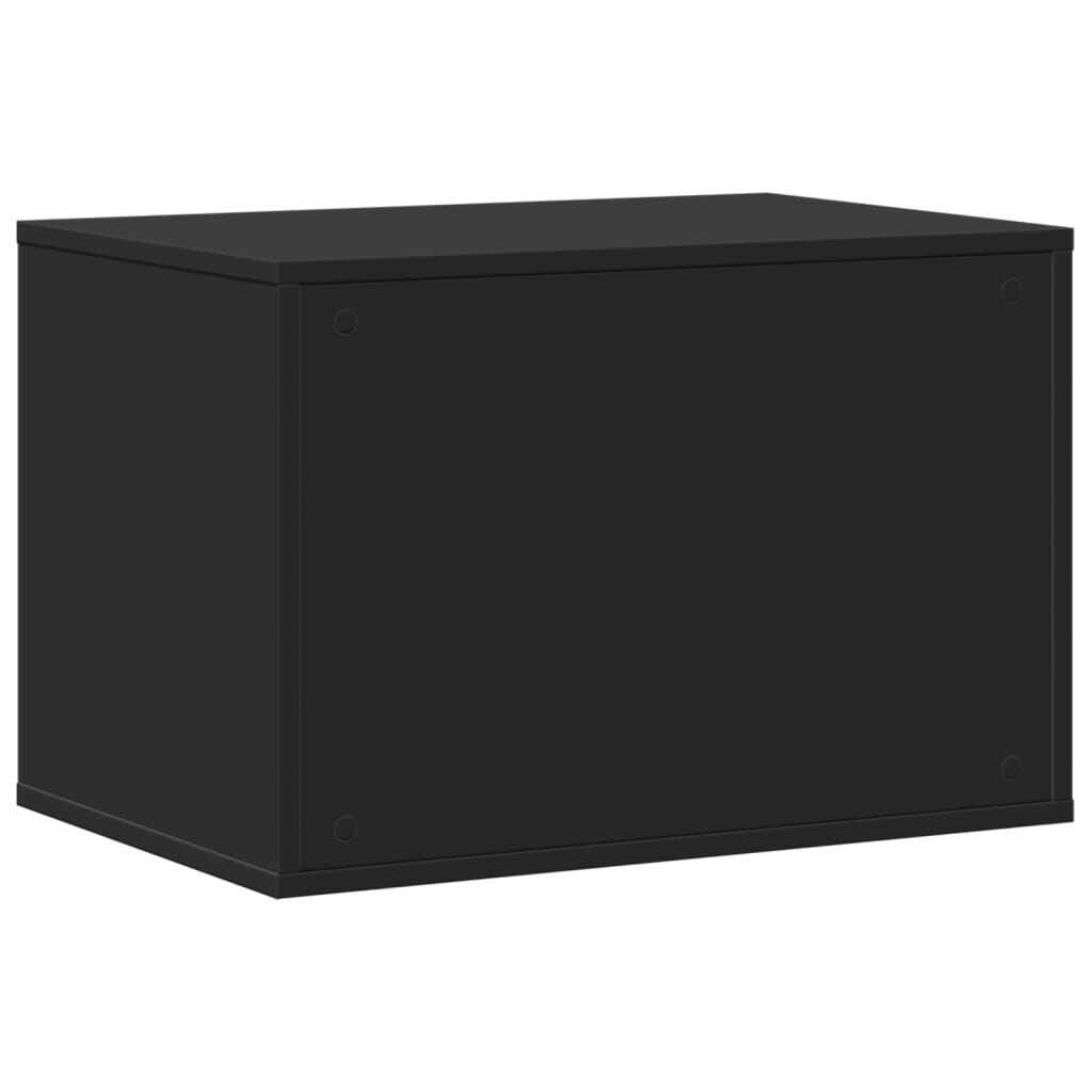 vidaXL Τουαλέτα Γάτας Περίφραξη Μαύρο 60x40x40 εκ. Επεξεργασμ. Ξύλο