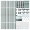 vidaXL Στύλος Περιφράξεων Άλλο 52 pcs Γκρι 3,2 x 3,2 x 180 εκ Ατσάλι