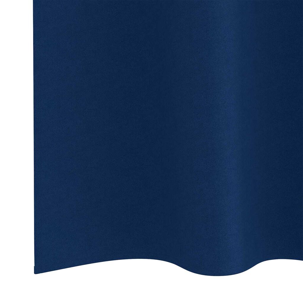 vidaXL Κουρτίνες 2 pcs Σκούρο Μπλε 225 x 140 εκ. Πολυεστέρας