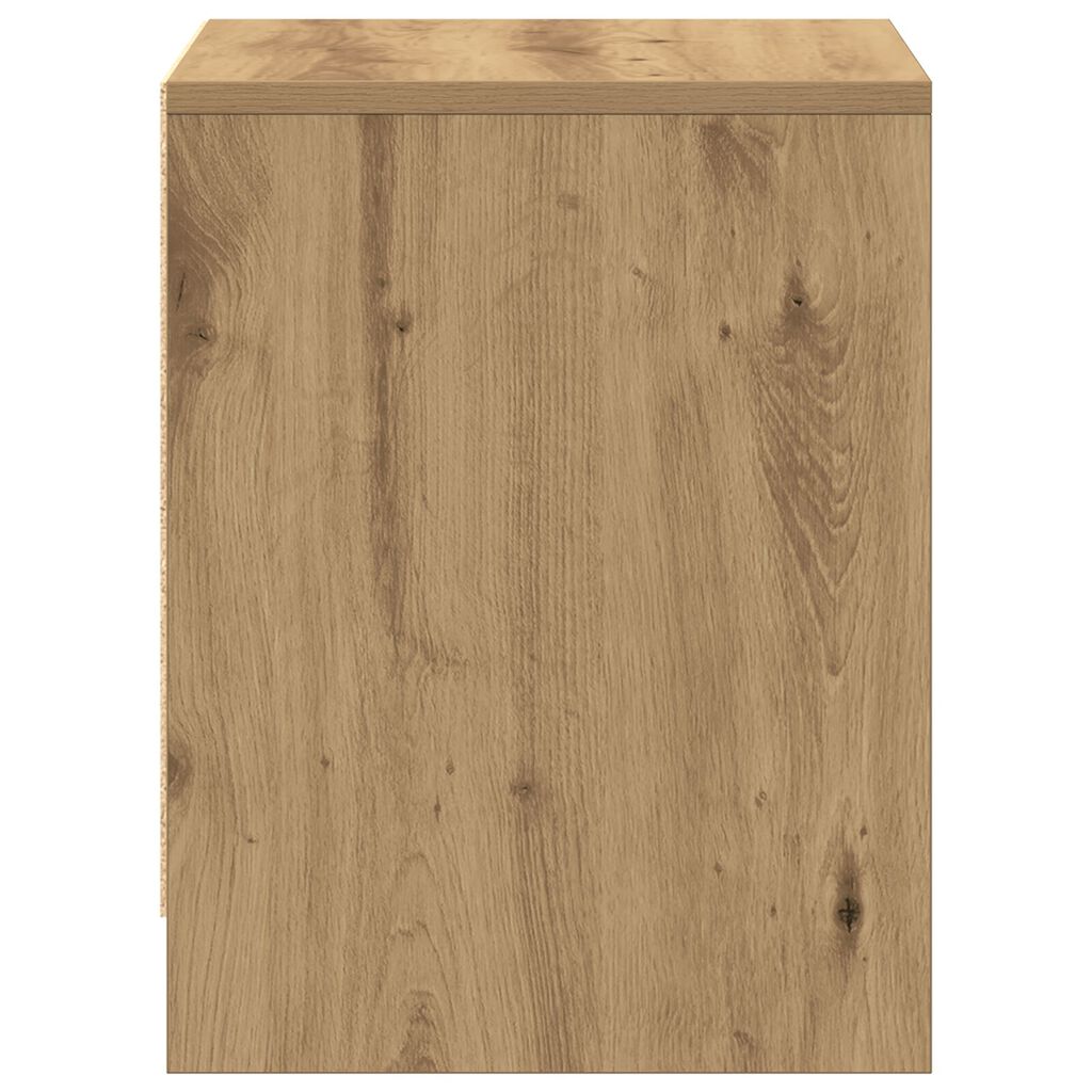 vidaXL Κομοδίνο 2 τεμ Καλλιτεχνική Δρυς 45x34x44,5 εκ Επεξεργασμένο ξύλο
