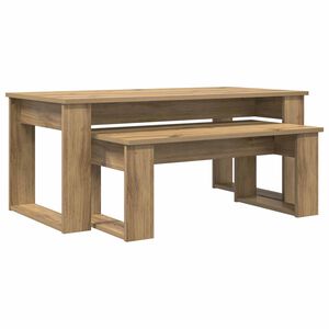 vidaXL &Sigma;&epsilon;&tau; &Tau;&rho;&alpha;&pi;&epsilon;&zeta;&iota;&omicron;ύ &Gamma;&iota;&alpha; &Kappa;&alpha;&phi;έ 2 &tau;&mu;&chi;. Artisan Oak 100 x 50 x 42 &epsilon;&kappa;