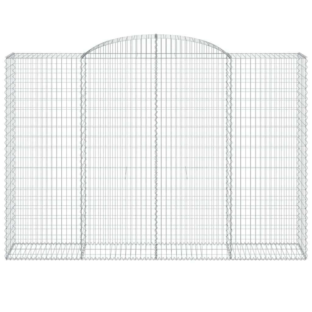 vidaXL Συρματοκιβώτια Τοξωτά 10 τεμ. 300x50x200/220 εκ. Γαλβαν. Ατσάλι