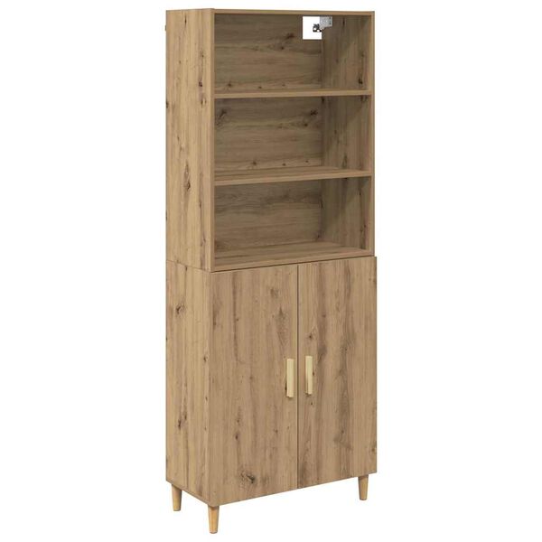 vidaXL Highboard Artisan Oak 69,5 x 32,5 x 180 &epsilon;&kappa; &Epsilon;&pi;&epsilon;&xi;&epsilon;&rho;&gamma;&alpha;&sigma;&mu;έ&nu;&omicron; &xi;ύ&lambda;&omicron;