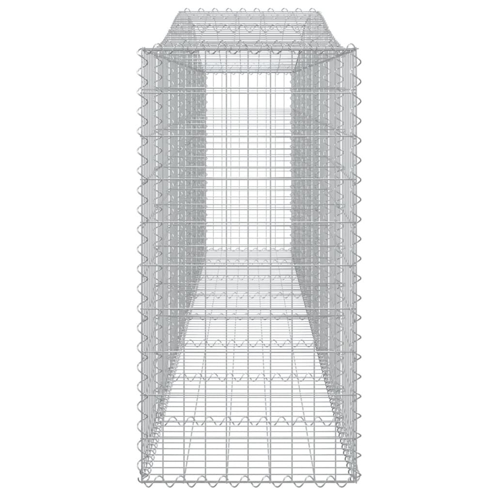 vidaXL Συρματοκιβώτια Τοξωτά 15 τεμ. 400x50x100/120 εκ. Γαλβαν. Ατσάλι