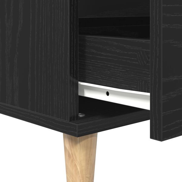 vidaXL Μπουφές Μαύρο Δρυς 60x35x70 εκ Επεξεργασμένο Ξύλο