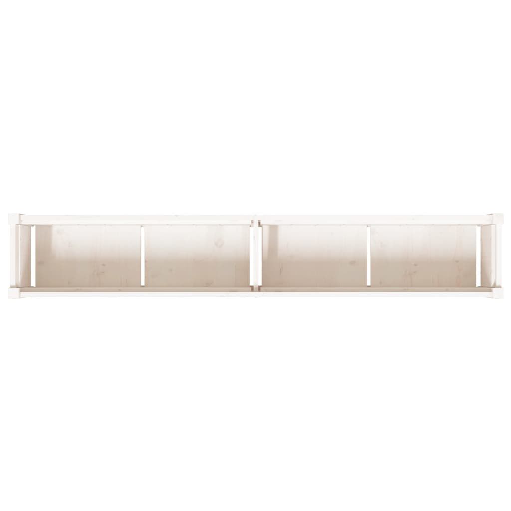 vidaXL Ζαρντινιέρα Λευκή 180 x 31 x 31 εκ. από Μασίφ Ξύλο Πεύκου