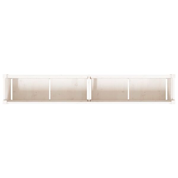 vidaXL Ζαρντινιέρα Λευκή 180 x 31 x 31 εκ. από Μασίφ Ξύλο Πεύκου